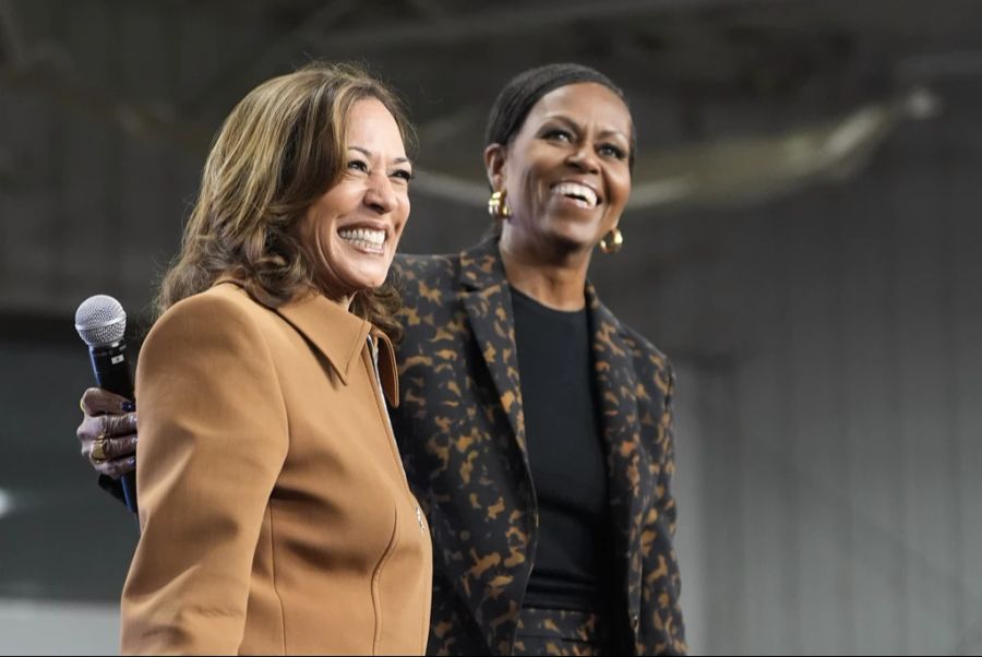 Michelle Obama unterstützte Kamala Harris bei den US-Wahlen.