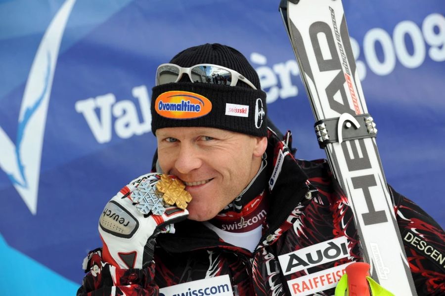 Didier Cuche holte 2009 Gold in Val d'Isère, seither wartet die Schweiz auf eine WM-Medaille im Super-G.