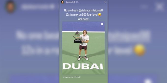 Novak Djokovic stichelt gegen Stefanos Tsitsipas. Novak Djokovic Stefanos Tsitsipas