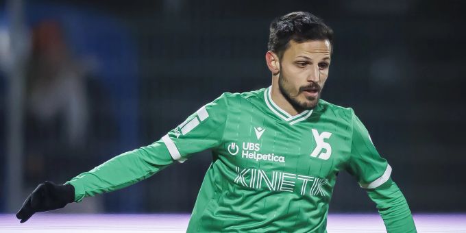 Antonio Marchesano in seinem ersten Spiel für Yverdon nach seinem Abgang vom FC Zürich. Antonio Marchesano FCZ