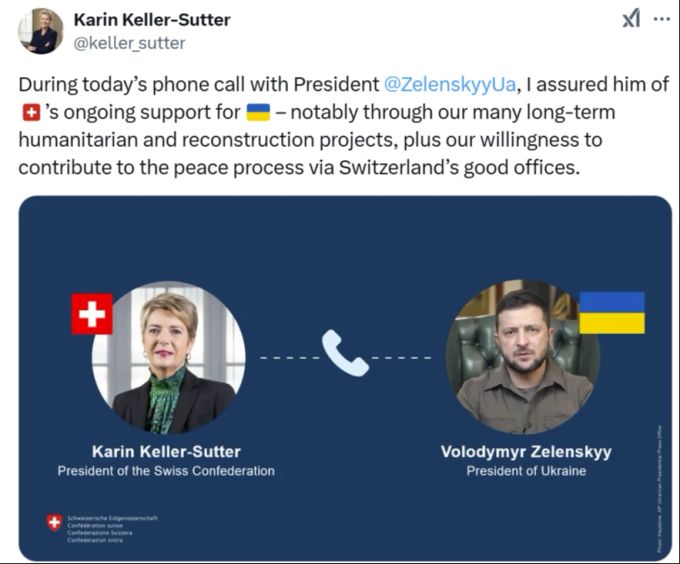 Karin Keller-Sutter hat mit Wolodymyr Selenskyj telefoniert. Ukraine Krieg