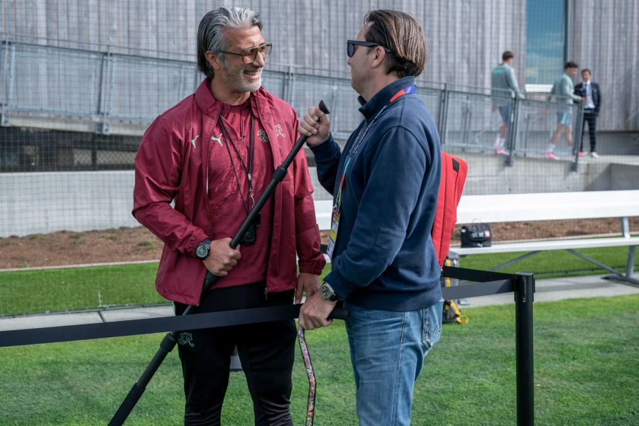 Vertauschte Rollen: Murat Yakin interviewt Mischi Wettstein.