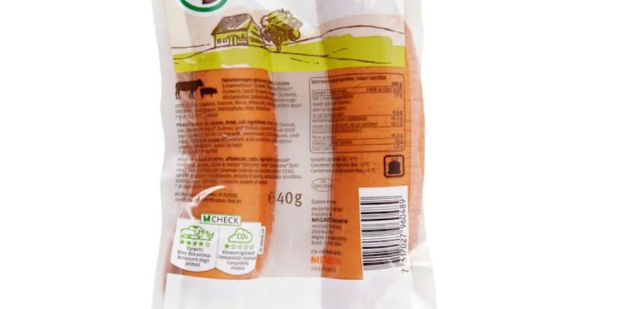 In die Verpackungen der Cervelats gelangten fälschlicherweise Grillwürste mit Käse. Auf der Verpackung ist das Allergen Milch nicht deklariert.
