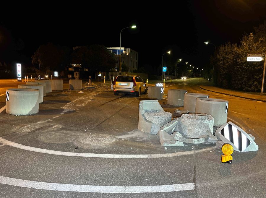 Ein mutmasslich an der Auseinandersetzung beteiligter Mann flüchtete mit einem Auto auf der Luzernstrasse in Richtung Subingen.