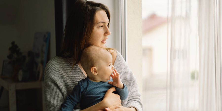 Frau mit baby