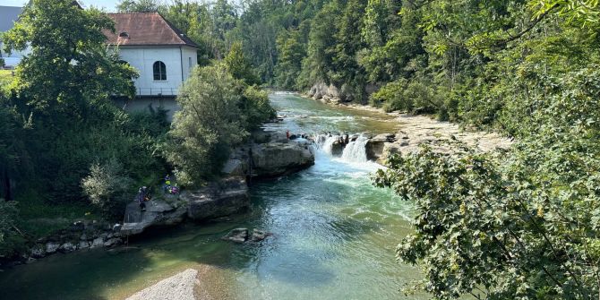 In Wasserfall geraten