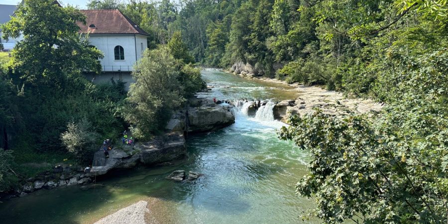 In Wasserfall geraten