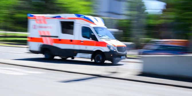 Krankenwagen Organtransport Genua Zürich