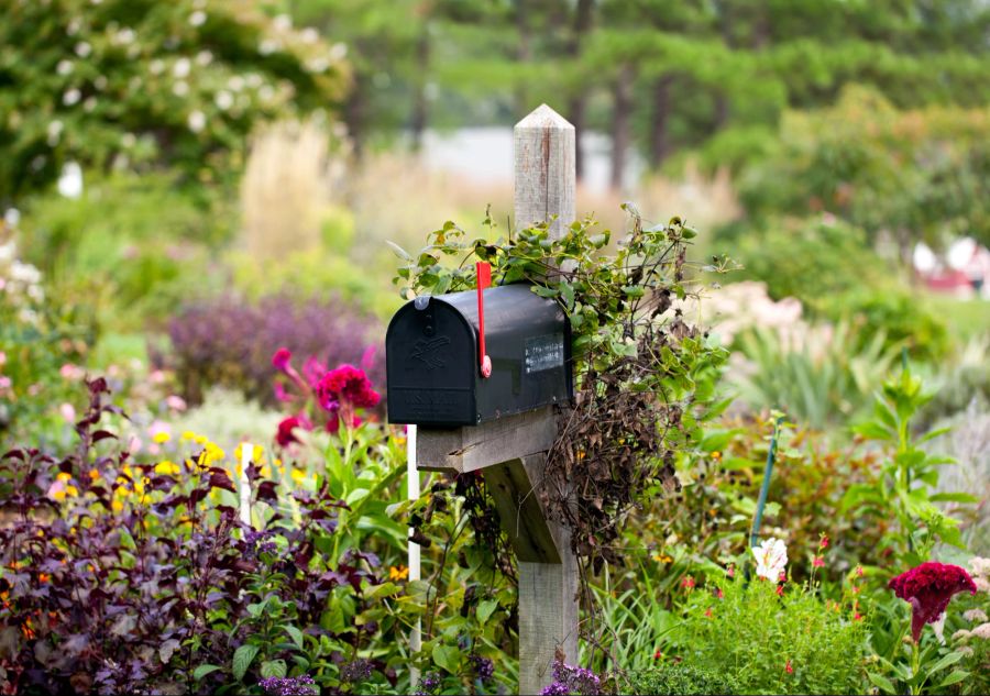 Blumen, Briefkasten