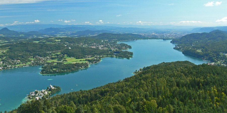 Seelandschaft Luftaufnahme Kärnten Wörthersee