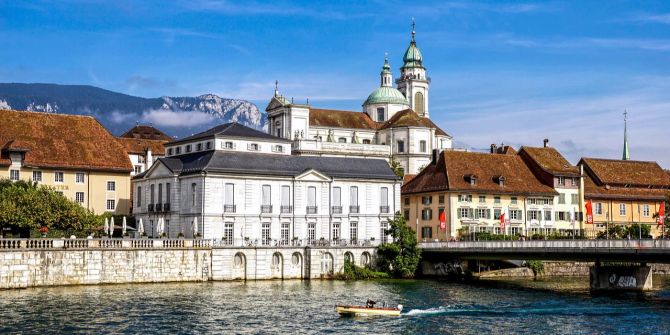 Fluss Kirche Kathedrale Schweiz Solothurn