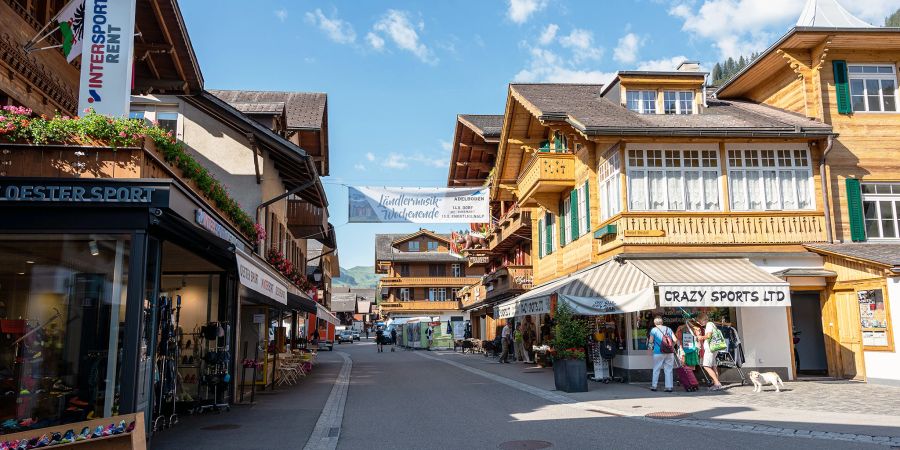 Das Dorfzentrum von Adelboden.