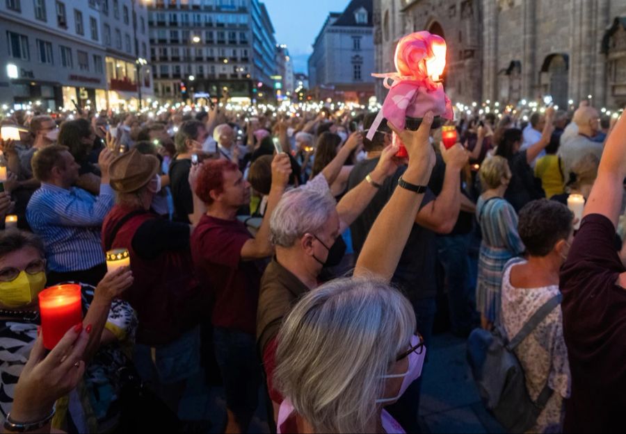 Tausende Menschen versammelten sich am 1. August in Wien, um Lisa-Maria Kellermayr (†36) zu gedenken.