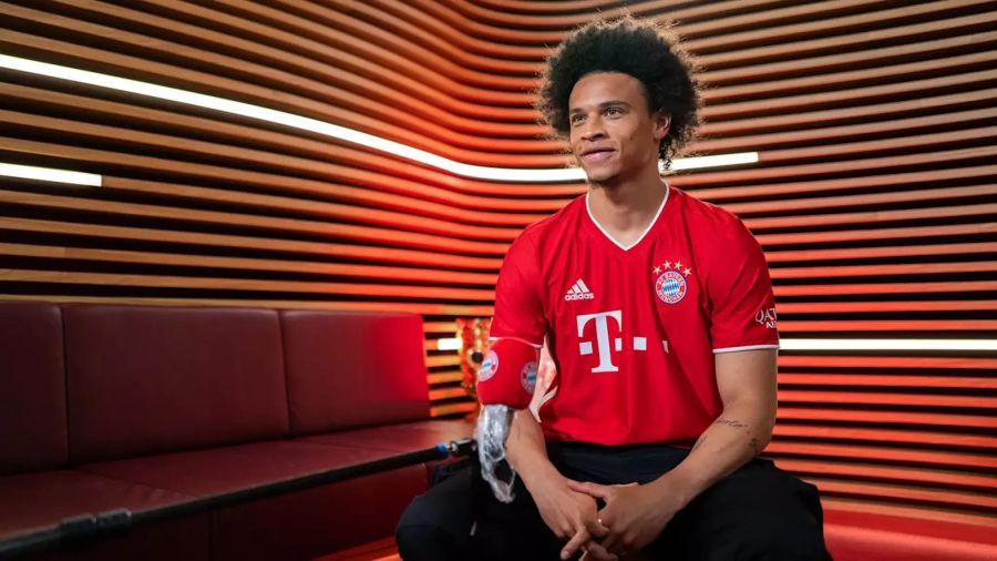 Leroy Sané im Trikot von Bayern München.