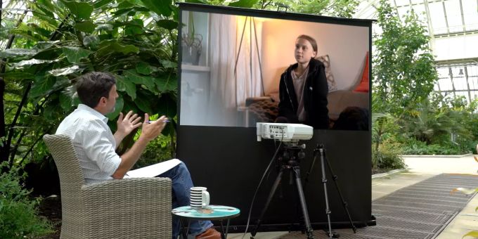 Die schwedische Klimaaktivistin Greta Thunberg in einem BBC-Interview. Greta Thunberg BBC