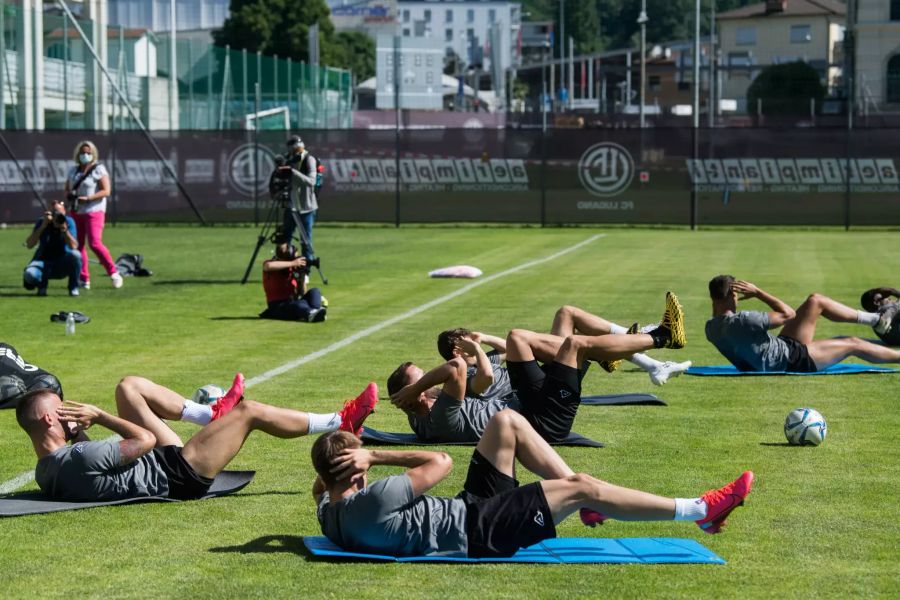 Der FC Lugano trainiert seit Montag wieder.