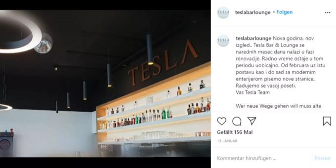 Das Innere der Tesla Bar in Spreitenbach AG. Hier infizierten sich mindestens 20 Menschen mit dem Coronavirus. Tesla Bar Coronavirus