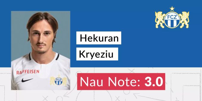 Die Nau.ch-Note für Hekuran Kryeziu vom FCZ. YB FCZ