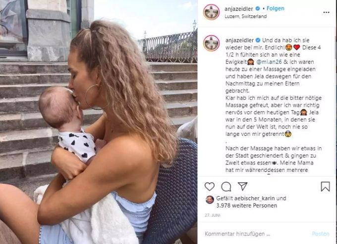 Anja Zeidler und Töchterchen Jela. anja