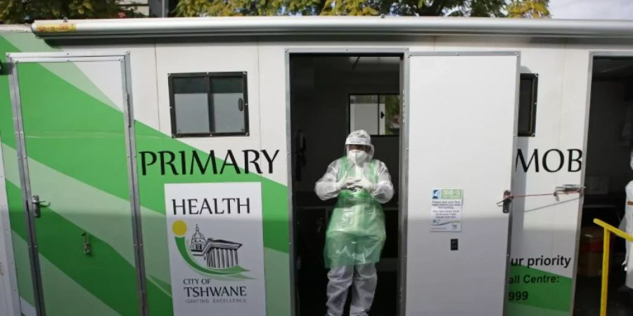 Mobile Coronavirus-Teststation in Pretoria