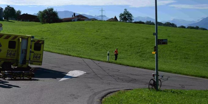 Rüeterswil SG: Selbstunfall mit Velo. Rüeterswil SG: Selbstunfall mit Velo