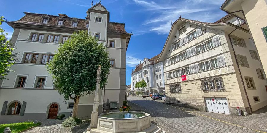 Der Hauptplatz der Gemeinde Schwyz.