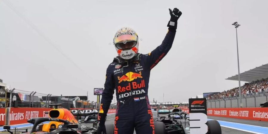 Max Verstappen sicherte sich in Le Castellet die Pole Position. Foto: Nicolas Tucat/Pool AFP/AP/dpa