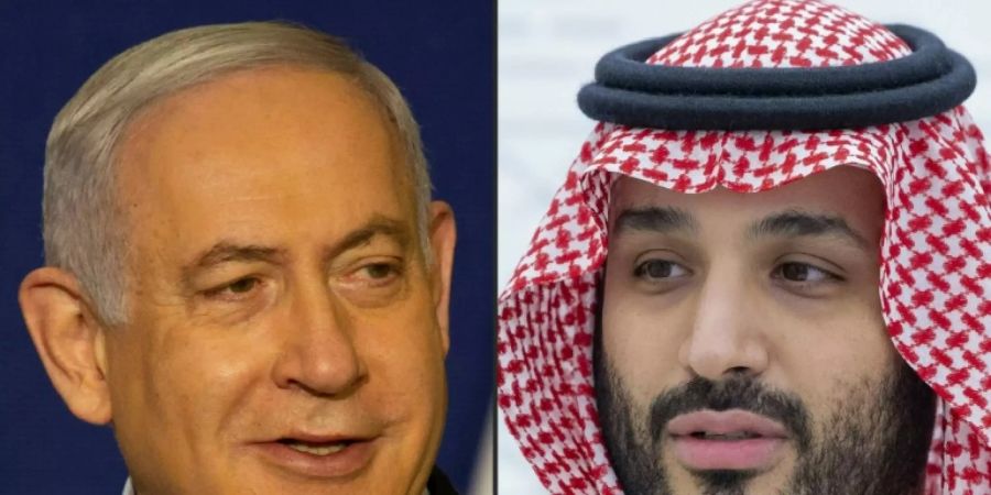Netanjahu (l.) und Kronprinz Mohammed (r.)