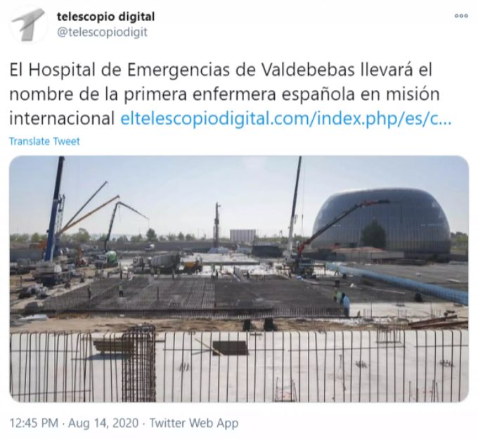 Das Hospital für Pandemien wurde innerhalb von drei Monaten gebaut. Spital Madrid