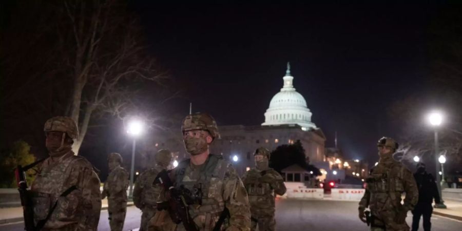 Bewaffnete Nationalgardisten in Washington