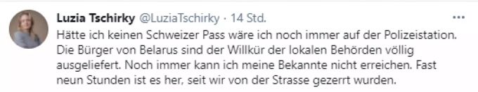 Der Schweizer Pass rettete Tschirky vor der Willkür der Behörden in Belarus. Tschirky