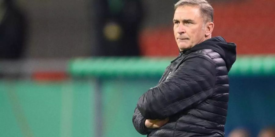 Musste mit der deutschen U21 ein 1:1 im Test gegen Slowenien hinnehmen: Trainer Stefan Kuntz. Foto: Swen Pförtner/dpa