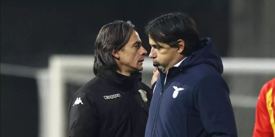 Filippo Inzaghi (l) und Simone Inzaghi trennten sich unentschieden. Foto: Alessandro Garofalo/LaPresse via ZUMA Press/dpa