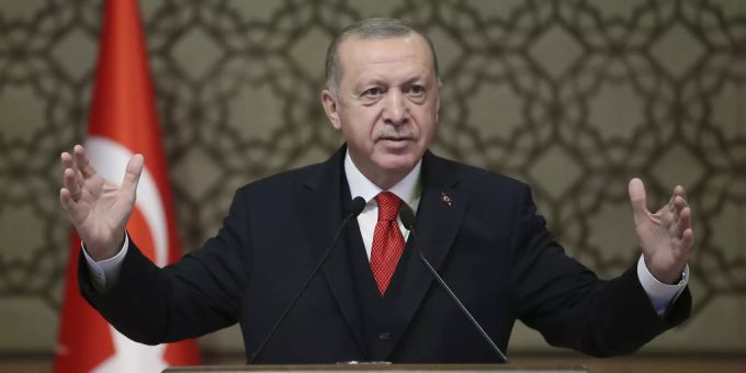 Recep Tayyip Erdogan bei einer Rede in Ankara. Erdogan US-Wahlen Joe Biden