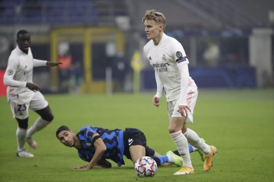 Martin Odegaard von Real Madrid im Spiel gegen Inter Mailand.