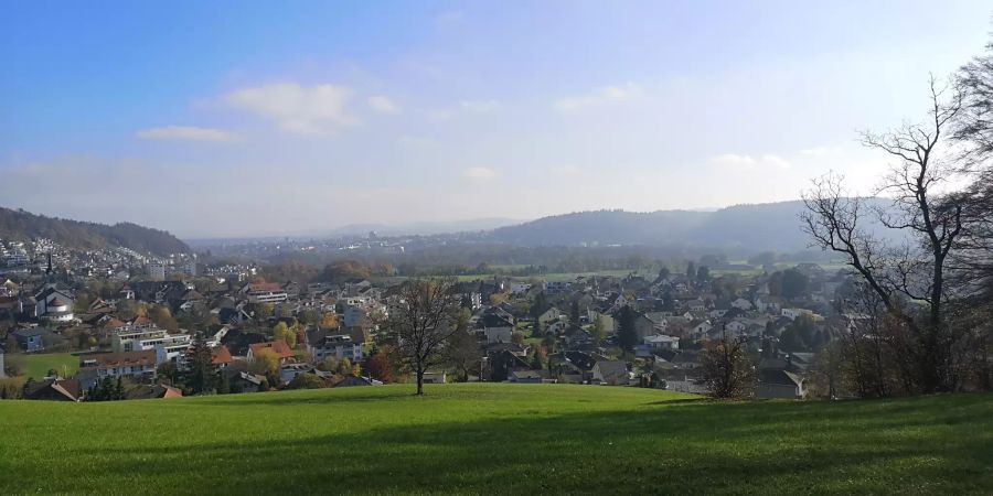 Der Blick auf die Gemeinde Erlinsbach (AG).