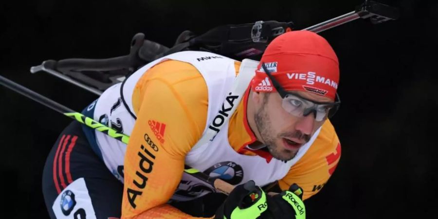 Hält sich einen Start bei Olympia 2022 in Peking offen: Arnd Peiffer. Foto: Hendrik Schmidt/dpa-Zentralbild/dpa