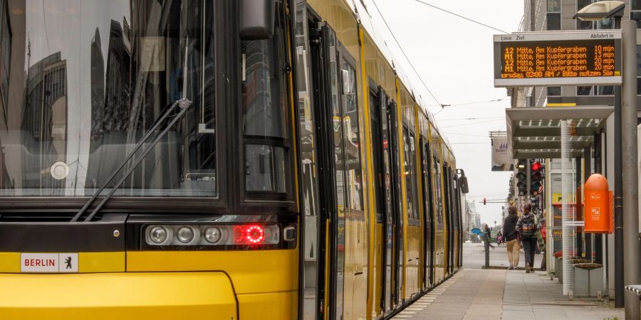 Strassenbahnverkehr in Berlin.
