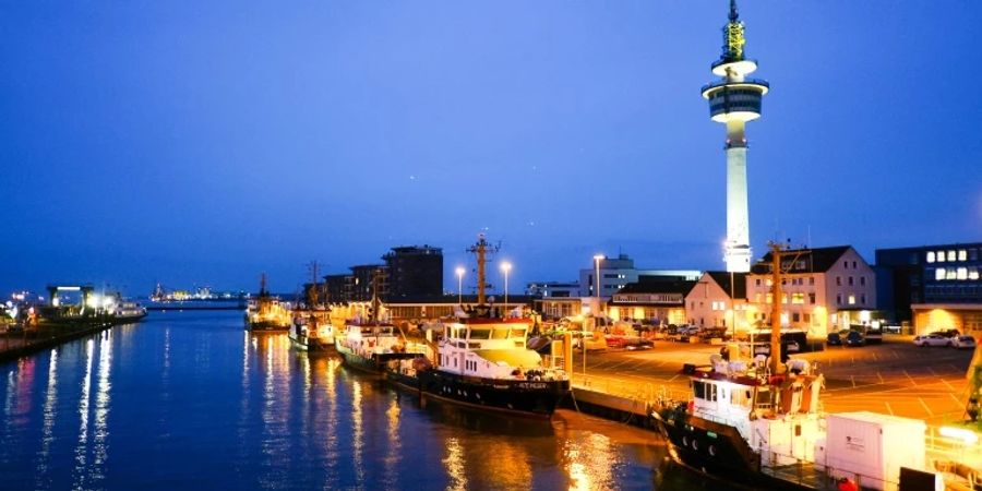 Bremerhaven bei Nacht