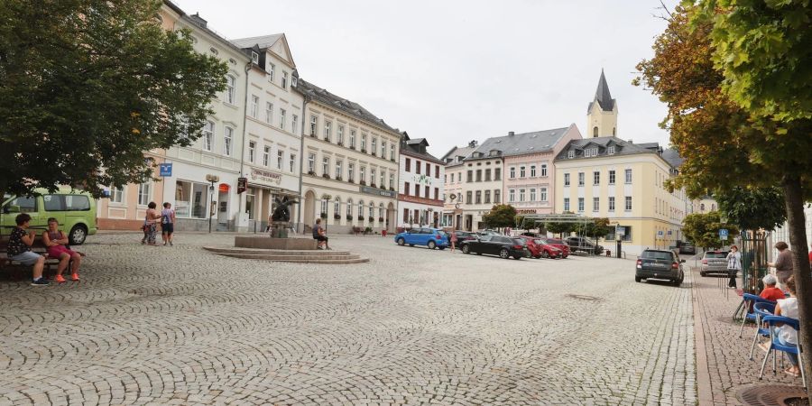 Der Marktplatz von Bad Lobenstein. Während eines Festes auf dem Platz hatte der Bürgermeister der Kleinstadt eine Auseinandersetzung mit einem Journalisten.