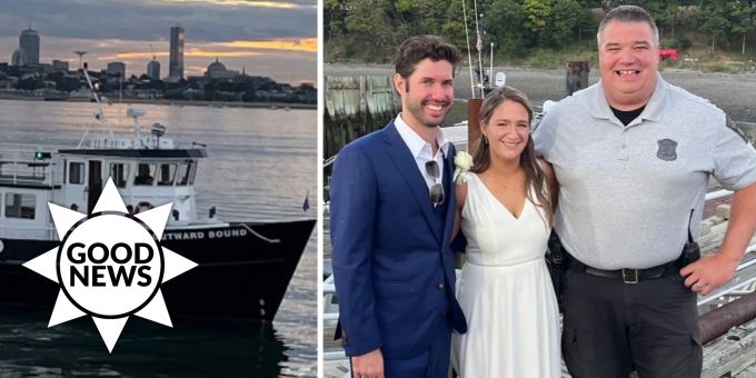 Good News - US-Polizeiboot bringt gestrandeten Bräutigam zur Hochzeit