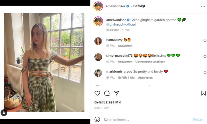 Lady Amelia Windsor