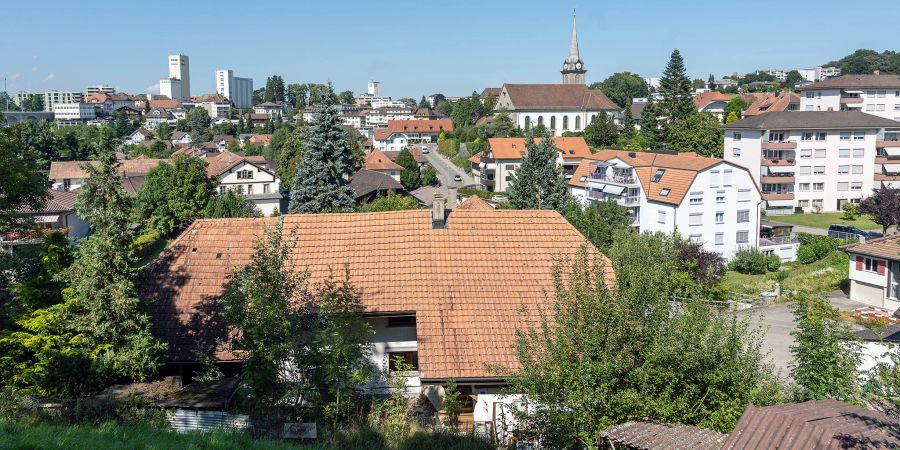 Blick auf Düdingen.