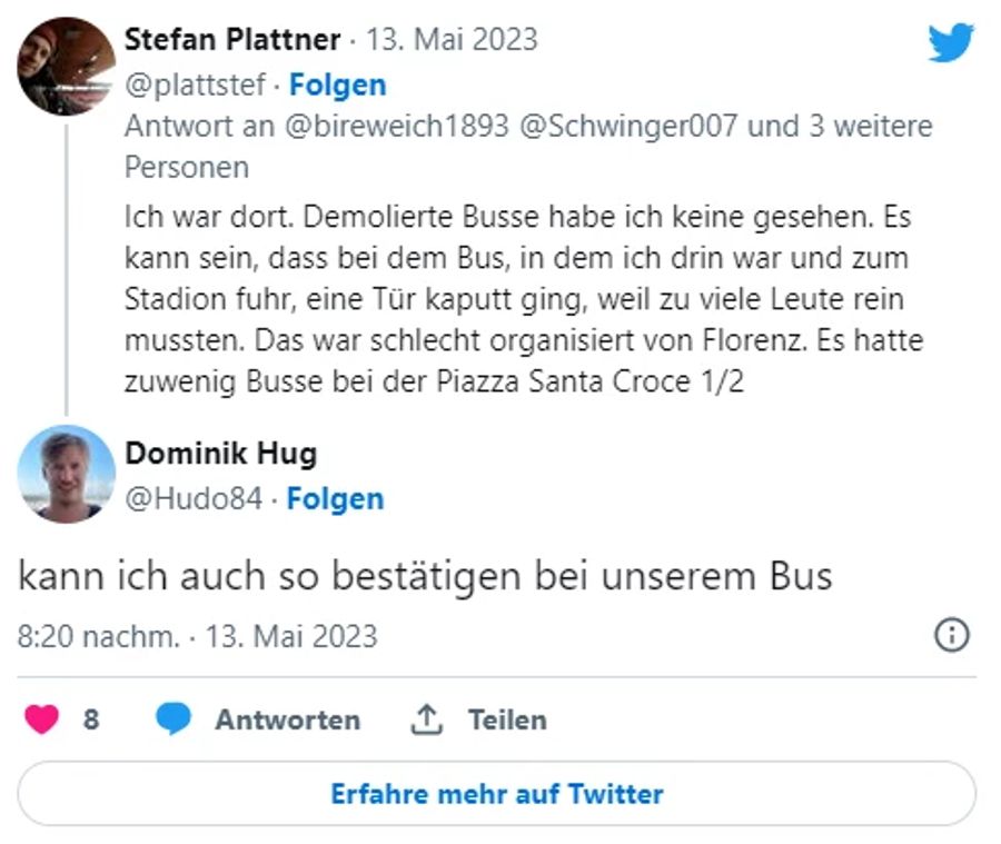 Von «systematischer Zerstörung», die das Bus-Unternehmen vorwirft, will niemand etwas wissen.