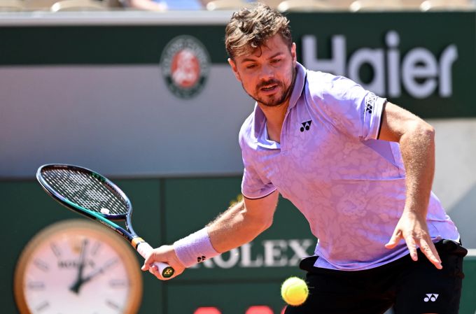 Stan Wawrinka im Einsatz an den French Open. Stan Wawrinka French Open