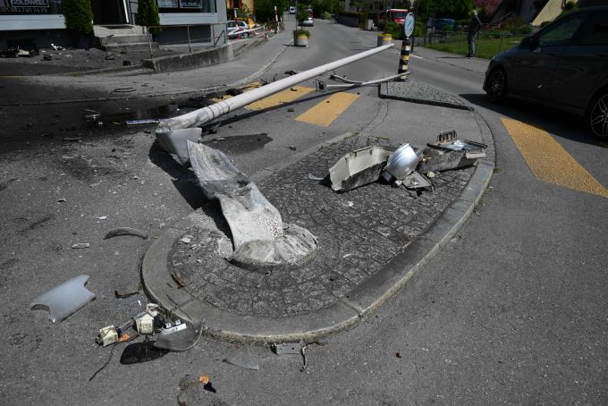 Beim Unfall entstand ein grosser Sachschaden. Sachschaden Buchs