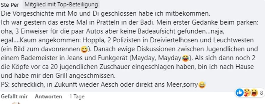 Dieser User wird die Badi künfitg meiden.