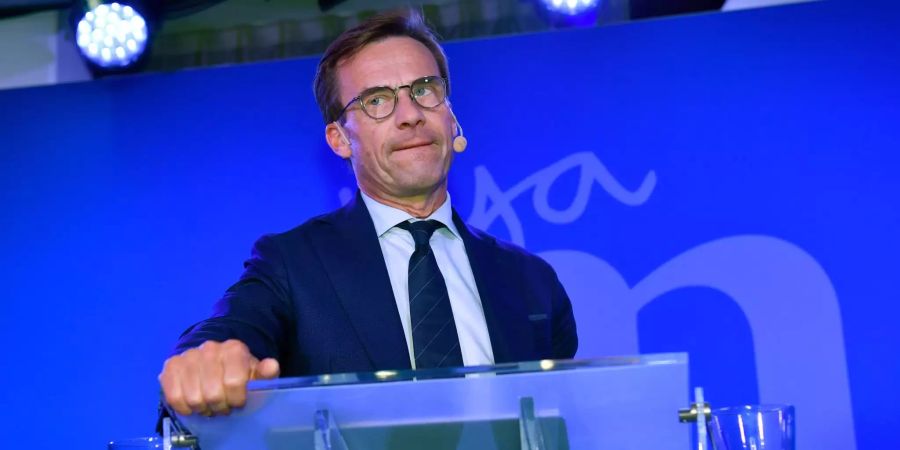 Ulf Kristersson bei Wahlparty.