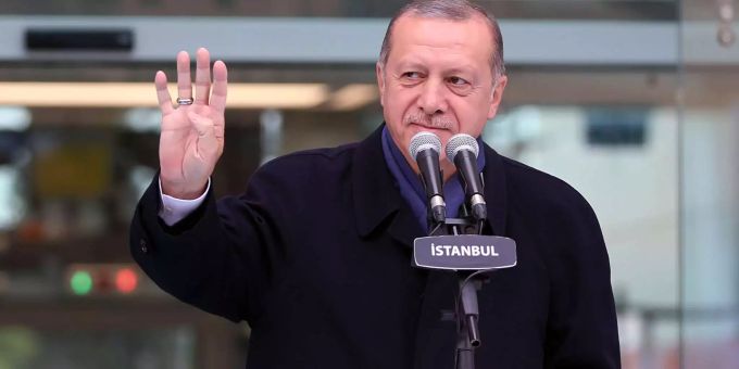 Recep Tayyip Erdogan, türkischer Präsident. erdogan