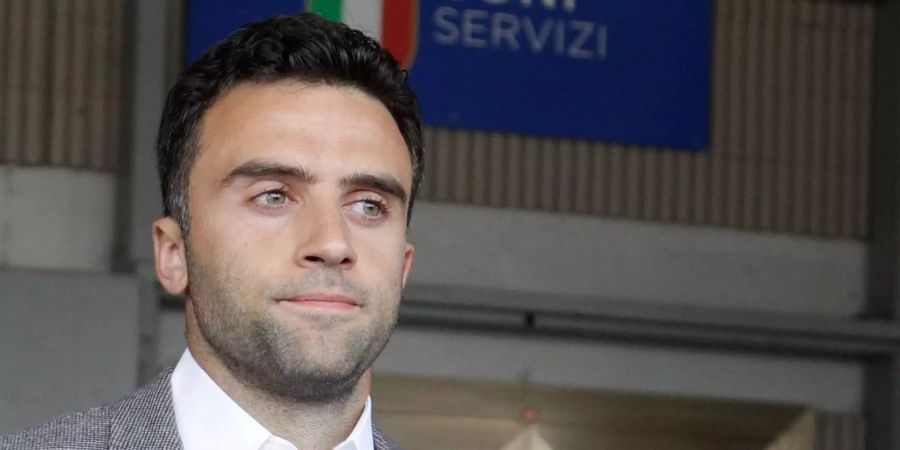 Giuseppe Rossi verlässt eine Anhörung durch eine Anti-Doping-Kommission der CONI (Italienisches Olympisches Komitee).